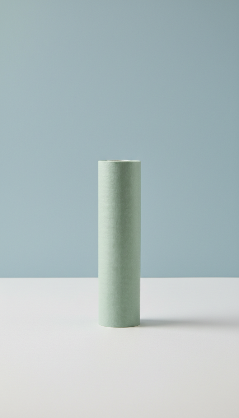 Shelf liner roll in sage green